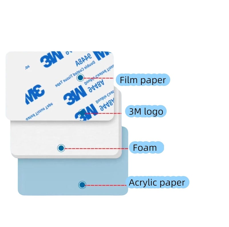 Godmony Double Sided Adhesive Pads,Heavy Duty Mounting Tape,Super-Sticky White Strong Pads,Rectangle Shape 36 Pcs 2 Sided Sticky Waterproof Tape,Removable Double-Sided Foam for Hanging Walls - Image 3